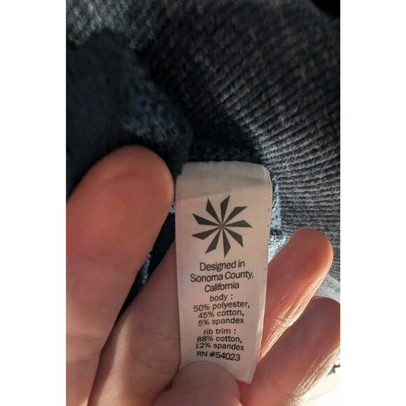 Athleta Women's CYA Strength Hoodie 2 Sz Large Navy Heather Space Dye #721862 - Picture 8 of 9